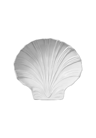 Pick A Poppy Shell Skål Stor - 31x35 Cm Skålar Vit