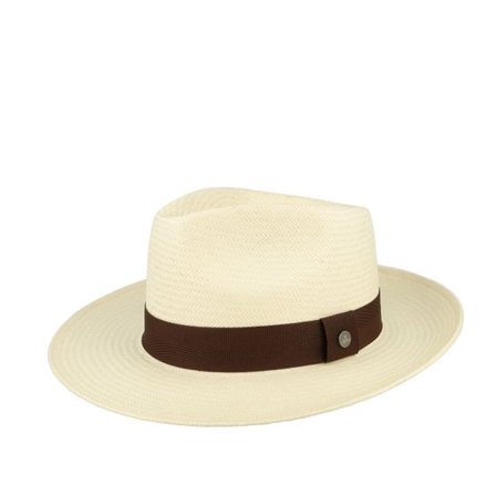 Lierys - Beige straw Hatt - Fedora Toyo Bleached Straw Hat @ Hatstore