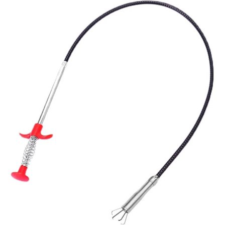 Fleksibel gribetang til rengøring af afløb, toilet, brusebad og udendørs afløb - 4-klo gribetang (længde 1,6 m)