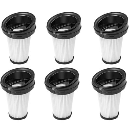 6 stk. udskiftningsfilter til Grundig VCH9629 støvsuger - Kompatibel med VCH 9832, VCH9632, VCH9631, VCH9630 - Udskiftningsnr. 9178008590