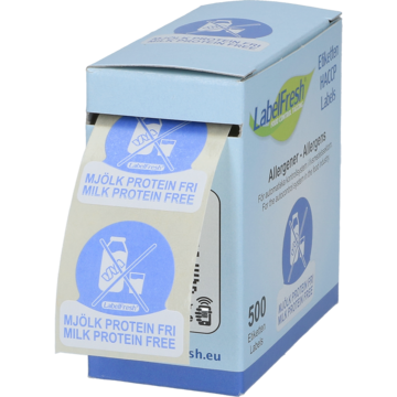 Etikett Melkeproteinfri 30x30