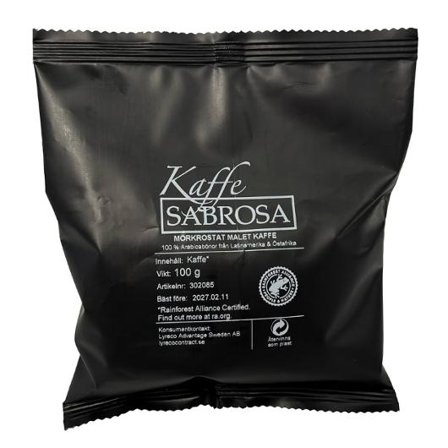 Kaffe Sabrosa Mörkrost 100g 64/fp - Lyreco - Kök och servering - Kaffe och te - Portionsförpackat