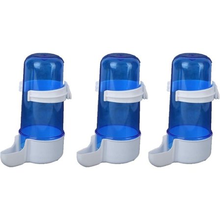 IC 3 st 240ml blå flaska flaska vit botten dricker fågel drinker automatisk matare fågelbur tillbehör tillbehör