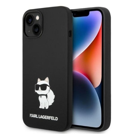 Karl Lagerfeld Choupette-etui i silikon til iPhone 14 Plus - svart