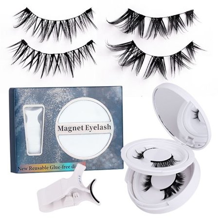 Nye europeiske og amerikanske magnetiske falske øyevipper, oppgradert posisjoneringsmagnet øyevippesett, tykt øyevippesett