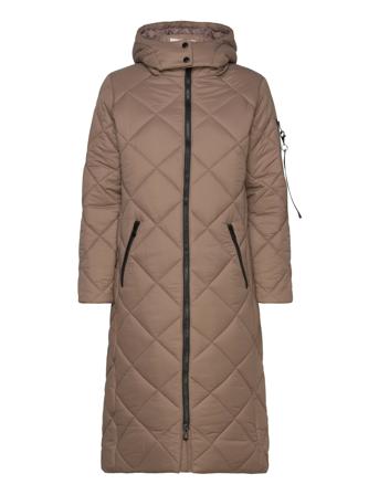 Crgaiagro Long Jacket Fôret Kåpe Brun Cream*Betinget Tilbud