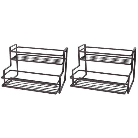 2 st Spara-utrymme Kryddhylla Järnförvaringshylla Köksorganisatör 2 st 26X20CM 2 pcs 26X20CM