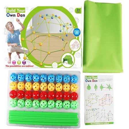 Børns Diy Fort Byggesæt Indendørs/Udendørs Leg Magiske Forter Telt Konstruktion Slot Legetøj Fødselsdagsgave