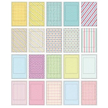 20 stk. Polaroid film fotoklistermærker til FujiFilm Instax Mini Instant 8 7S 25 50S HG Tilfældig farve og mønster