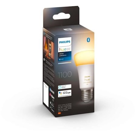 PHILIPS Hue White Ambiance - Ansluten LED-lampa E27 - 9,5W Ekvivalent 75W - Bluetooth-kompatibel
