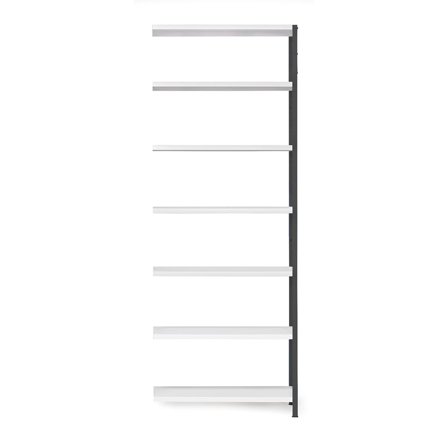 Shelving IDEAL, add-on unit, 2500x1005x400 mm, dark grey