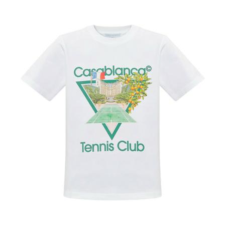Casablanca Printed T-shirt Hvid, Herre T-shirts