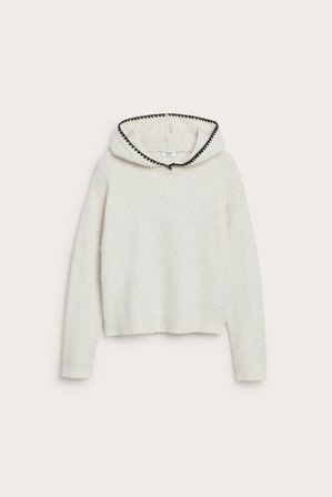 Kappahl | Strikket hettegenser | Hvit