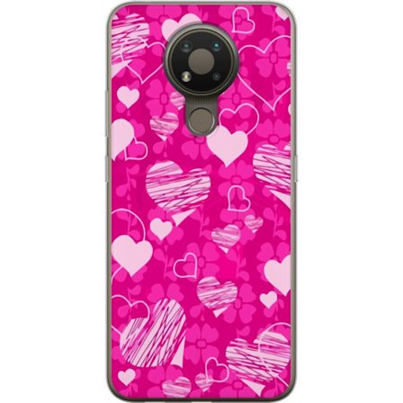 Kompatibelt Mobildeksel til Nokia Nokia 3.4 PopHjerteMønster