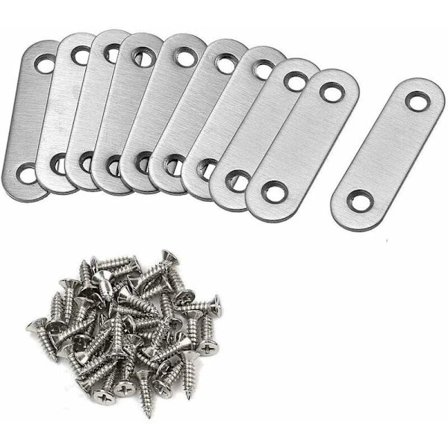 Feste rette flate plater, 10 stk montering ben platerte braketter reparasjon br