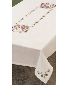 Broderipakke Middagsduk Fioler Lin - Oehlenschläger