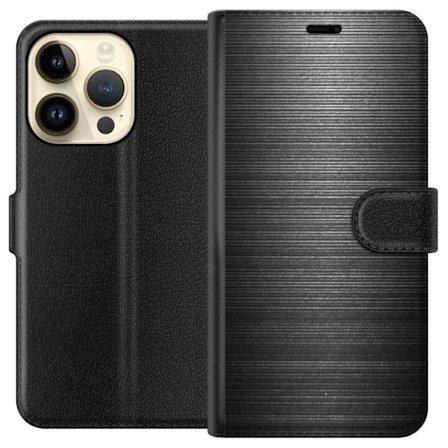 Kompatibel Tegnebogsetui til Apple Apple iPhone 15 Pro Børstet Metal