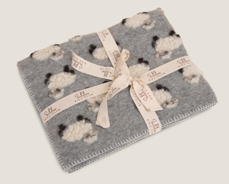 Frati Home Pledd Kokt-Ull Barn Grå 75x100