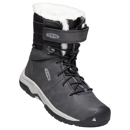 Keen Big Kids Hoodoo III Mid Waterproof Children lined boots Black 32/33