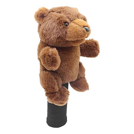 Plys Driver Headcover Blød Træ Driver Head Cover, Træ Kølle Beskyttelsesudstyr til Kvinder Mænd, Udstoppede Dyr Putter Headcover Sort bjørn [DB]