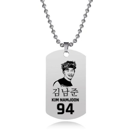 Kpop Army Tag Hänge Halsband Trend 2021 Rostfritt stål Bangtan Boys Foto Namn Födelsedag Halsband