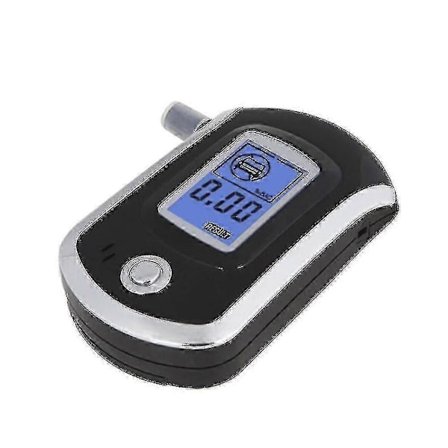 Hög Noggrannhet Professionell Polis Digital Alkoholmätare Breathalyzer Analysator Detektor Testenhet LCD-skärm At-6000