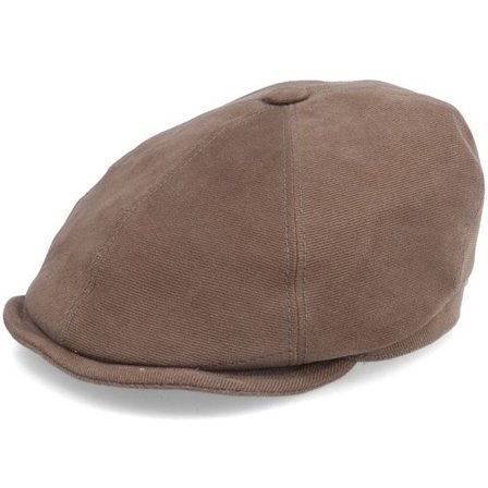 Stetson - Brun flatcap Keps - 6-Panel Cap Soft Cotton Brown Flat Cap @ Hatstore