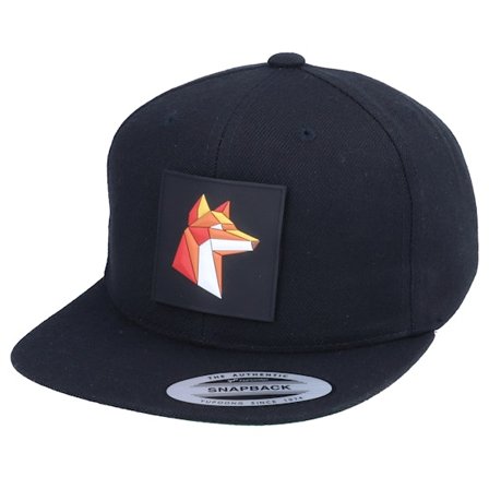 Kiddo Cap - Negro snapback Gorra - Kids Paper Fox Patch Black Snapback @ Hatstore