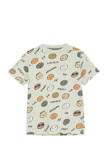 T-Shirt Ss Aop Green Minymo