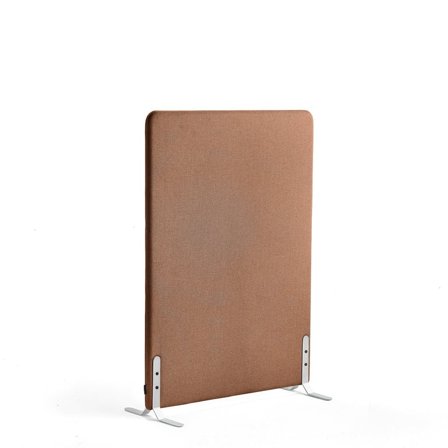 Floor screen ZONE, 1360x1000x46 mm, fabric Rivet, white legs, copper
