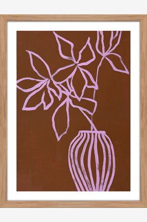 Malerifabrikken - Fine Art Board / Lilac umber / Egetræsramme - Brun - Billeder - Fra Homeroom