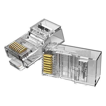 Modulær RJ45 CAT6 UTP-kontakt Vention IDDR0-50 Transparent pakke med 50 stk
