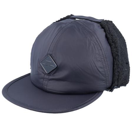 J.Lindeberg - Nylon Pile Cap Black Ear Flap Earflap Black Cap - @ Hatstore