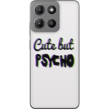 Kompatibel Mobilcover til Motorola Moto G15 Rainbow-farvet legetøjsfigur med et glad ansigt og farverige cirkler i en legesyg studieillustration