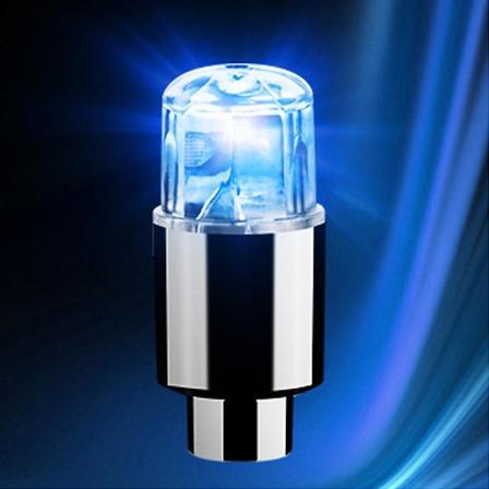 Led dekkventiler Cap Lys For Bil Motorsykkel Sykkel Hjul Dekk Fargerik Lampe Sykkelnav Glødende Pære Bil Dekorasjon Tilbehør| | Blue light