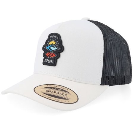 Rip Curl - Vit snapback Keps - Kids Search Icon White/Black Trucker @ Hatstore