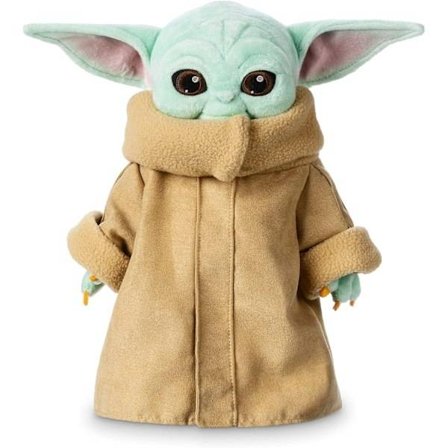 Offisielt lisensiert plysjleketøy, Star Wars Mandalorian, Baby Yoda, 25 cm/9 tommer, bedårende plysjleketøy med klassisk kappe