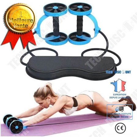 Abdominalrullare - TD - Platt mage - Antiglid - Dubbelhjul - För vuxna