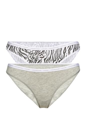Bikini 2Pk Truse Brief Truse Grå Calvin Klein