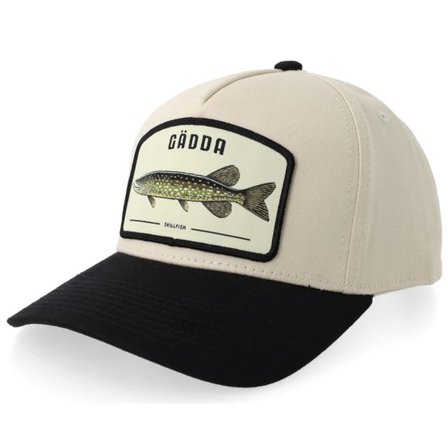 Skillfish - Beige adjustable Keps - Gädda Stor Patch Blank Stone/Black A-Frame Adjustable @ Hatstore