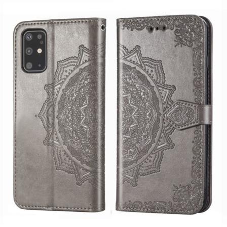 Mandala Samsung Galaxy S20 Plus Flip kotelot - Harmaa Silver grey