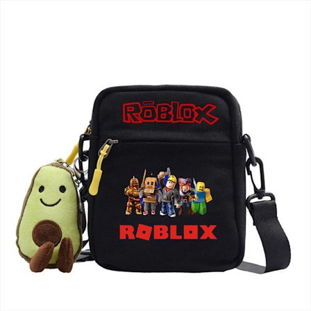 roblox skuldertaske - crossbody canvas taske - sort 4 0