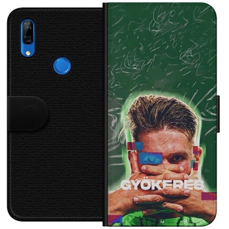 Kompatibel Tegnebogsetui til Huawei P Smart Z Lamine Yamal i Barcelona-trøje med neonlys og røde og blå lyn i dramatisk effekt