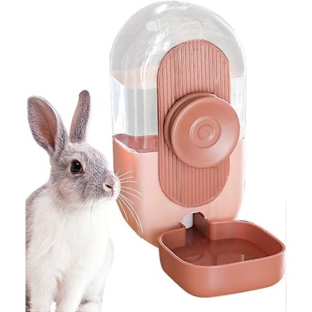 Kanin Vanddispenser, 828 ml Automatisk Hængende Tyngdekraft Mad Vanddispenser, Aftagelig Vandautomat Uden