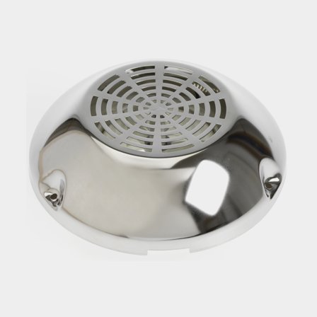 Ventilatore / boccaporto Roca, acciaio inossidabile, Ø200 mm / Ø98 mm, argento