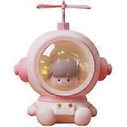 Spaceman LED Nattlampe Kreativ Søt Dekorasjonslampe Astronaut Månelamper Bursdagsgave til Barn Ham Hennes, Rosa