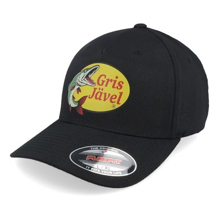 Skillfish - Negro flexfit Gorra - Grisjävel Black A-frame Flexfit @ Hatstore