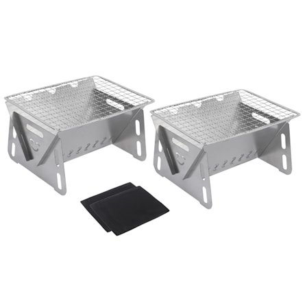 Werwing Bærbar Grill: Kompakt, Foldbar Udendørs Madlavning til Camping & Picnic (2-pak)