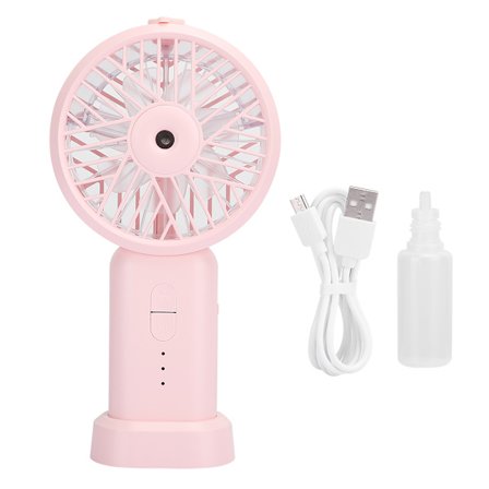Håndholdt USB Mini Ventilator Luftfugter Bærbar Skrivebord Seng Opladning Pink 178 x 92 x 40mm