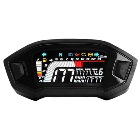 Universal Motorcykel LCD Digital Speedometer 13000RPM Baggrundslys Digital Odometer Tachometer til 1,2